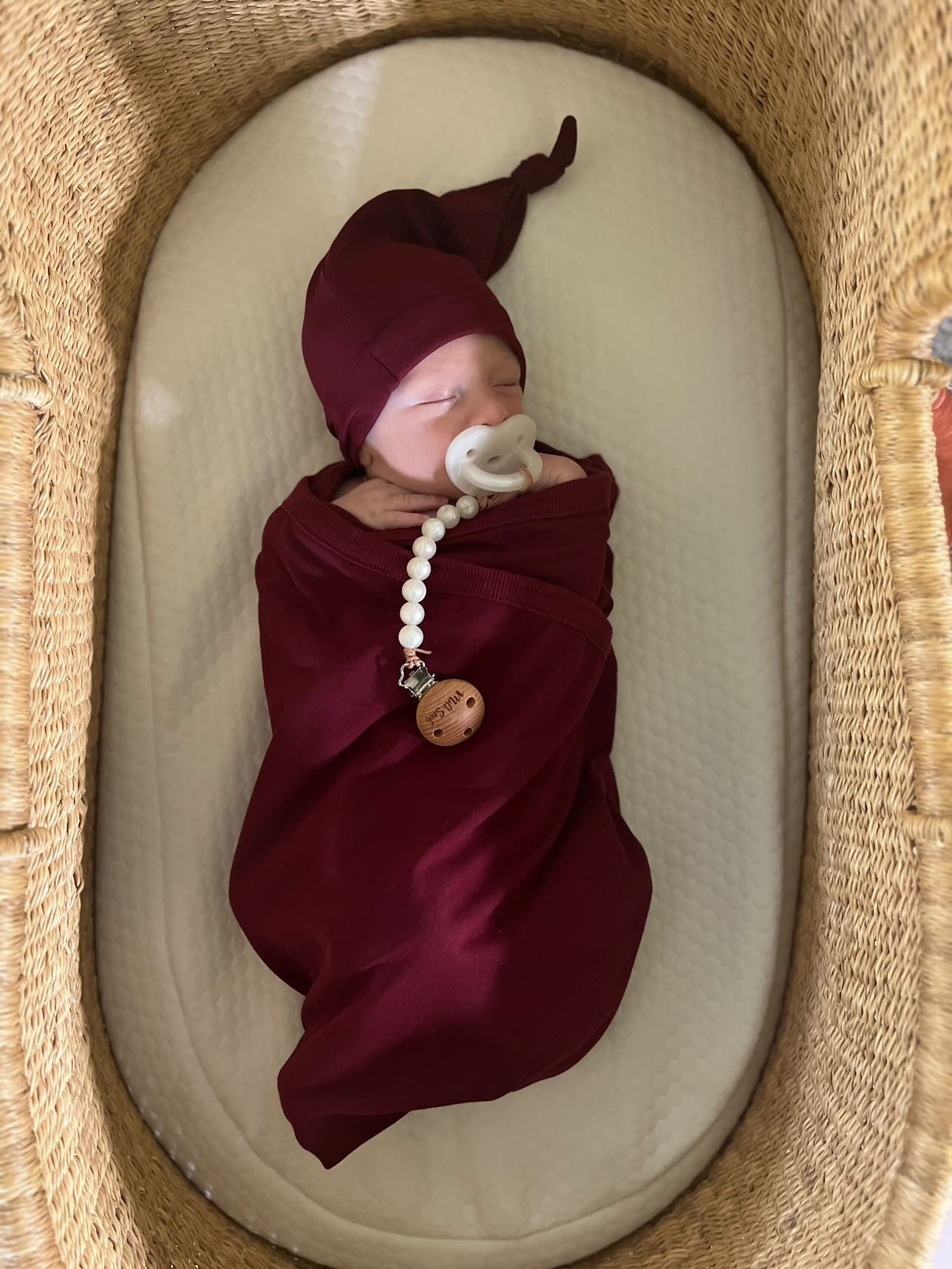 Merlot Pregnancy Robe & Swaddle Blanket Set