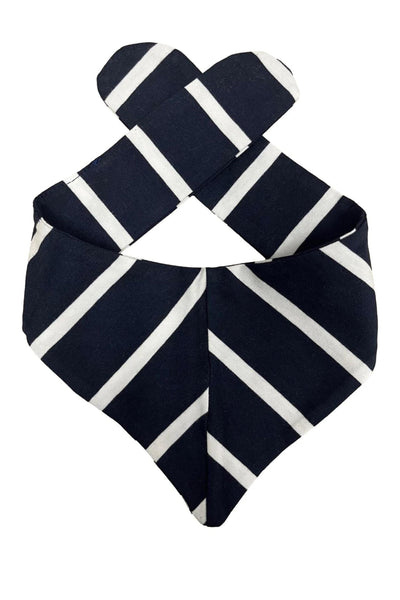 Navy Stripe Recovery Robe & Matching Pet Bandana Set