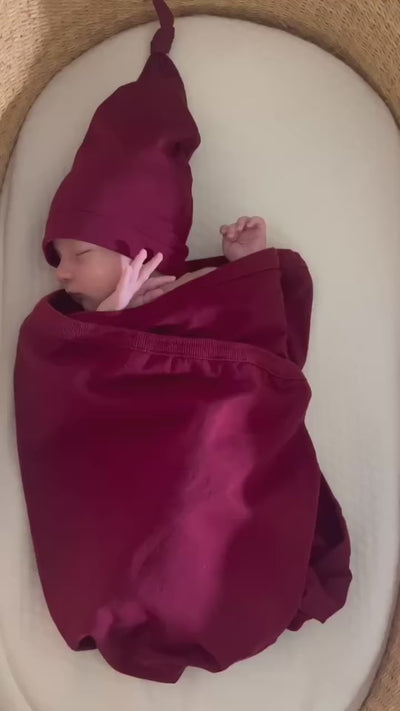 Merlot Pregnancy Robe & Swaddle Blanket Set