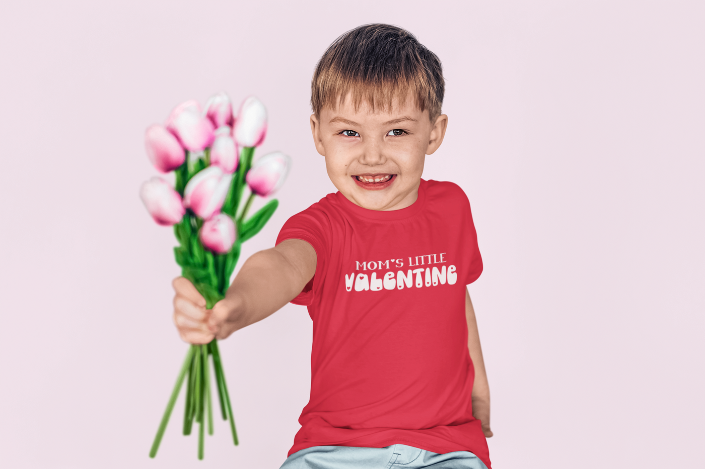 "Mom's Little Valentine" Valentine's Day Unisex Kids T-Shirt