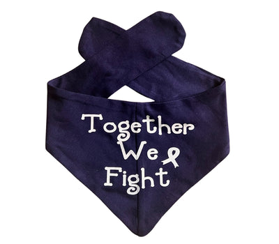 Navy Recovery Robe & Matching Together We Fight Pet Bandana Set