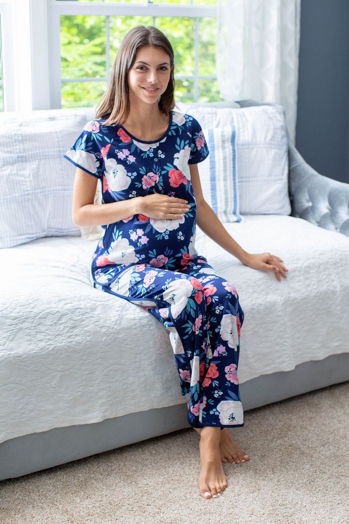 Annabelle Maternity Nursing Pajamas Hospital Stay New Mom Sleepwear Gownies